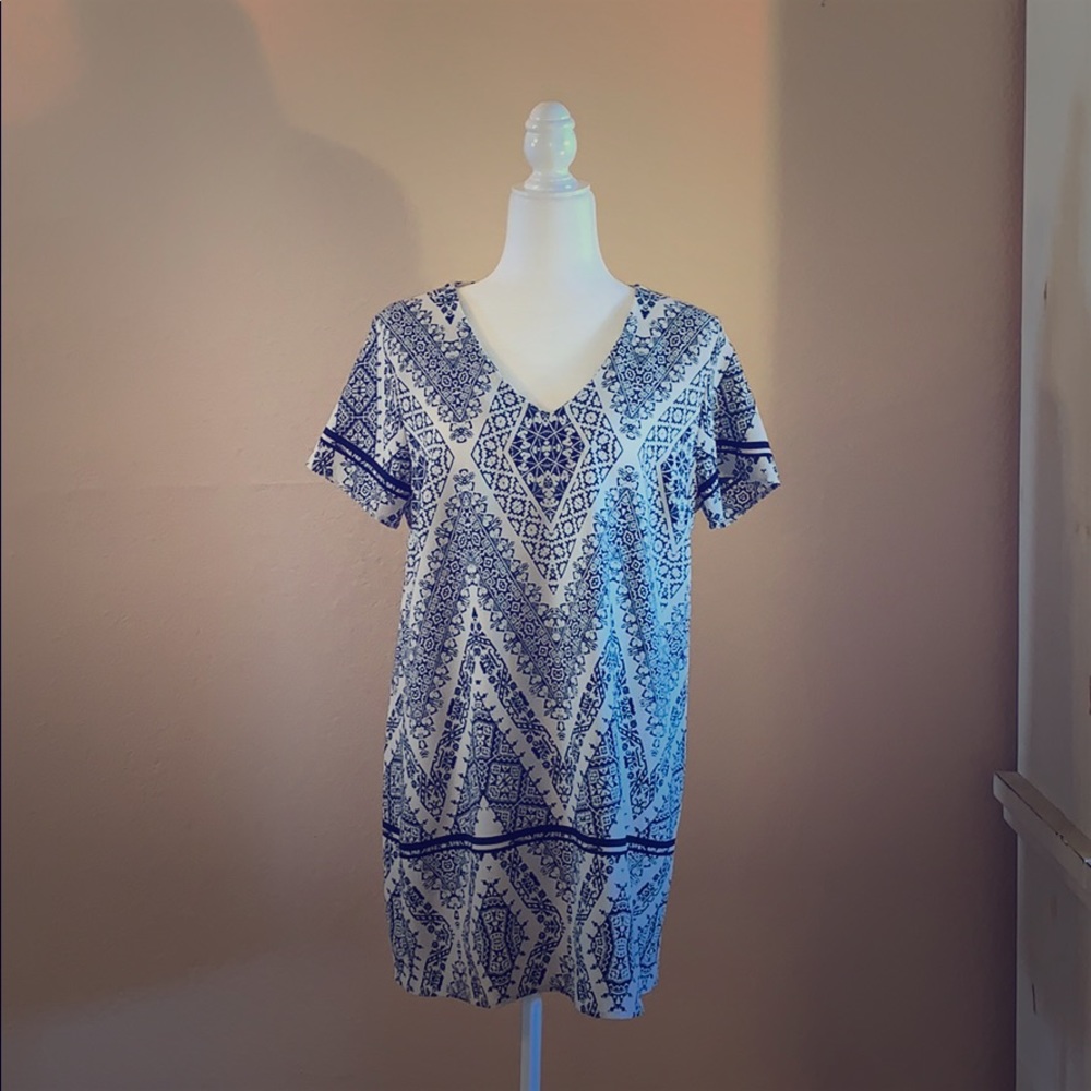 ANGL Print Shift Dress